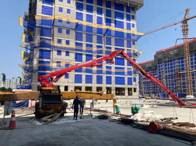 圖為發(fā)生事故的工地現場（韓聯社）